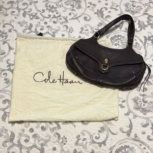 Cole Haan Dark Brown Leather Hobo Bag
